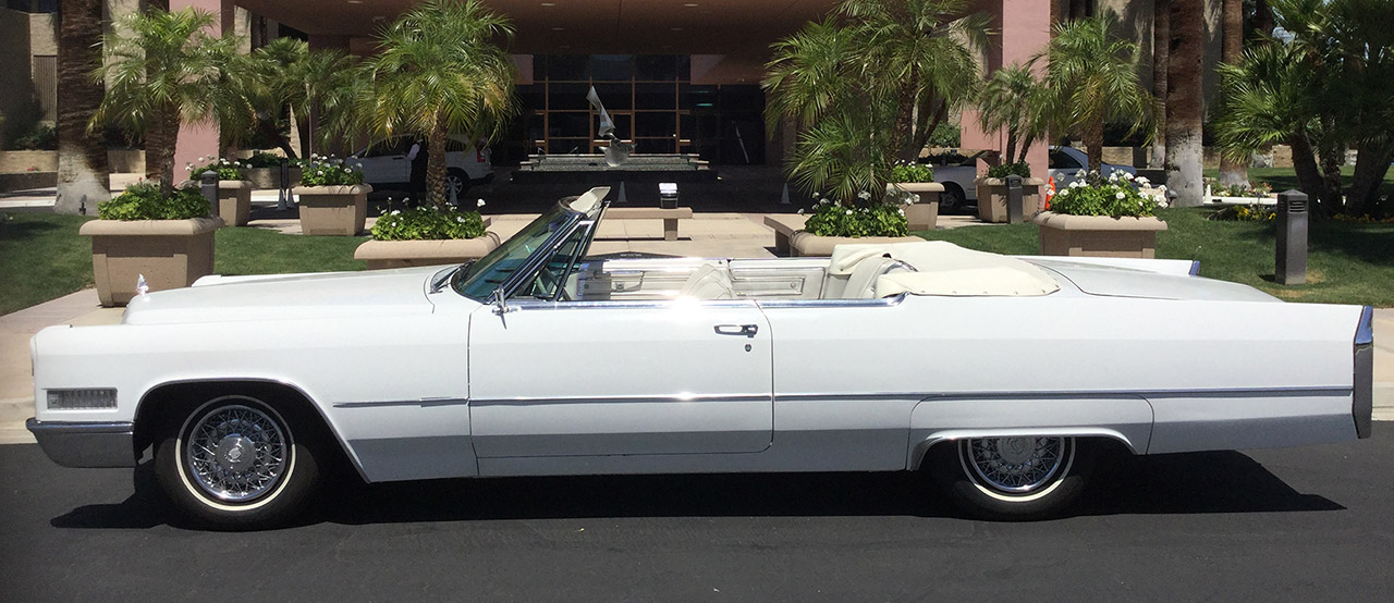 White 1966 Cadillac Deville Coupe Prop Car